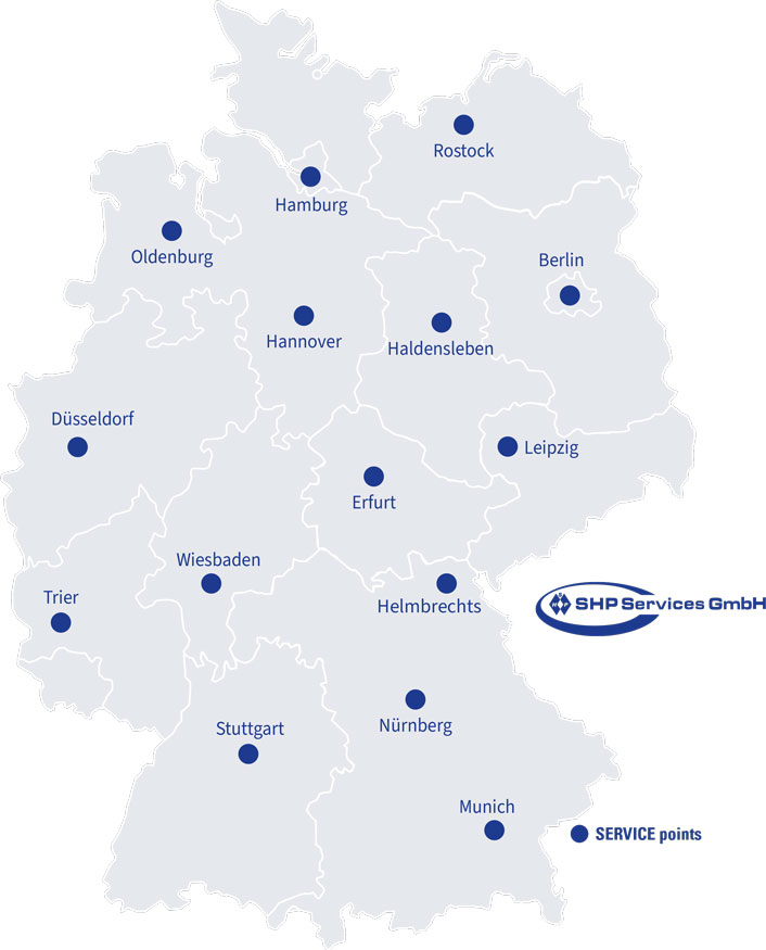 نقاط خدمة شركة SHP-Services GmbH