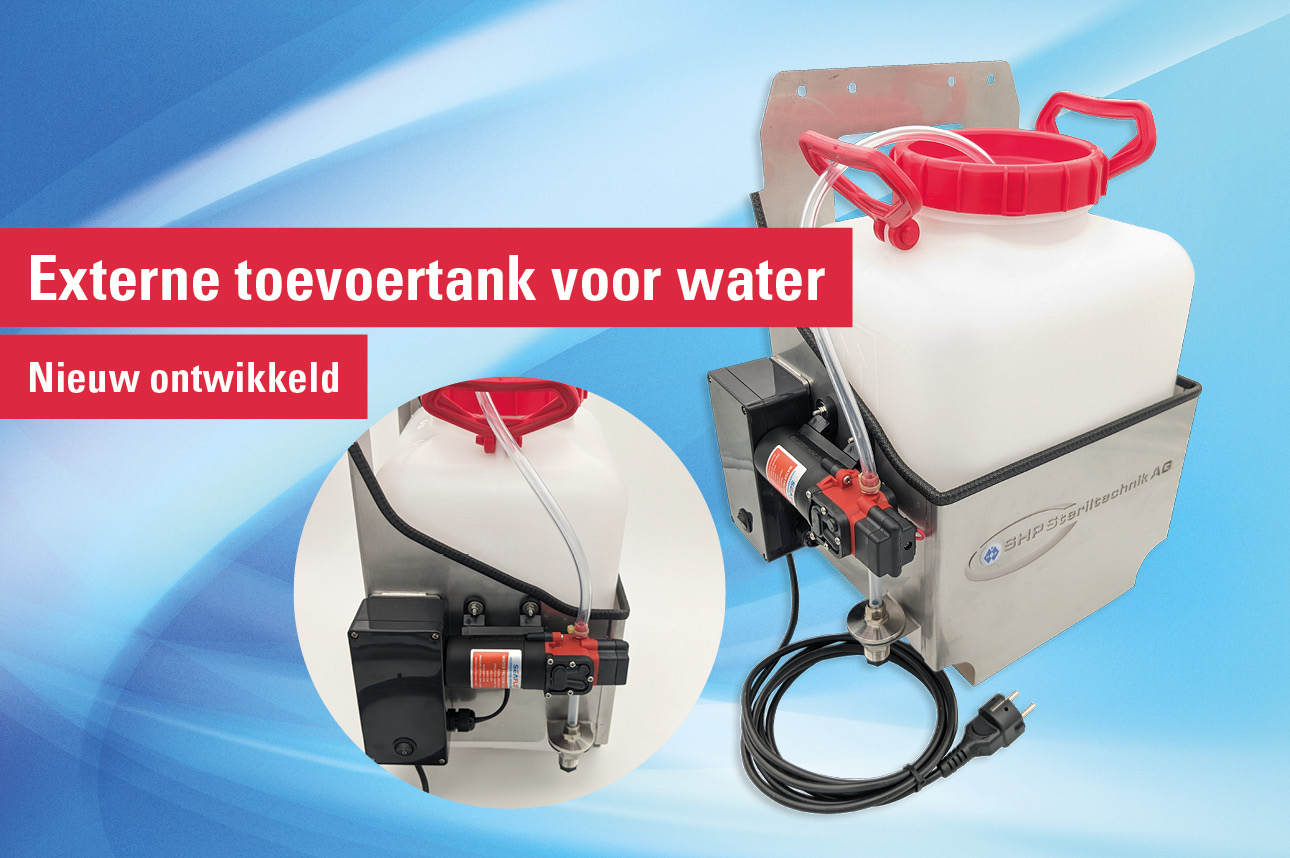 Externe toevoertank voor water de LABOKLAV-serie 55–195