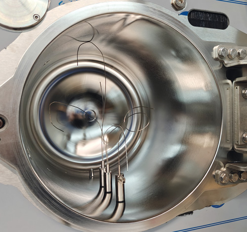 Messung der Temperaturverteilung in der leeren Kammer