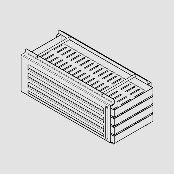 Einlagegestell mit 4 Siebschalen